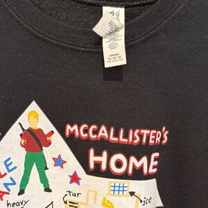 Black Graphic Sweatshirt with Colorful Design